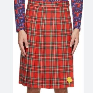 Marc Jacobs Red Tartan A-Line Skirt kilt size XL worn once